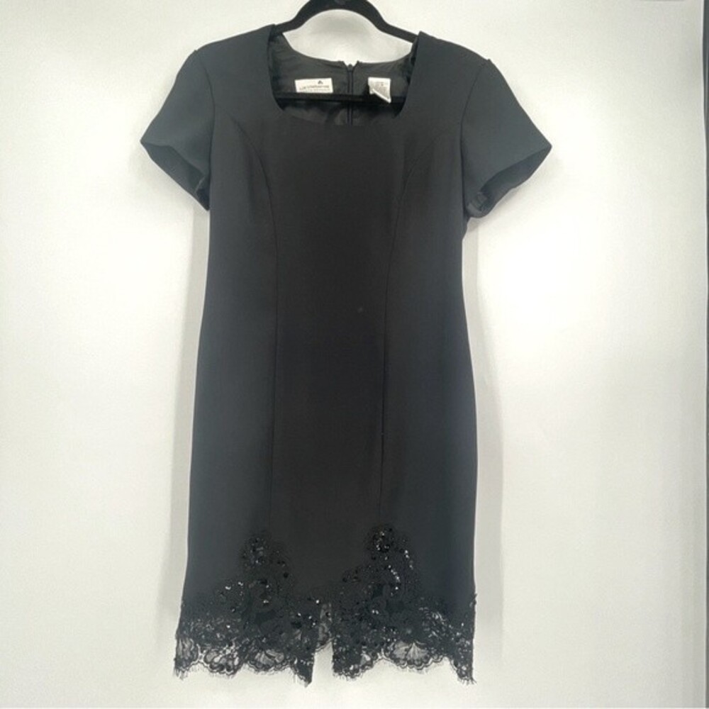 Vtg Liz Claiborne black dress 6P